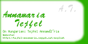 annamaria tejfel business card